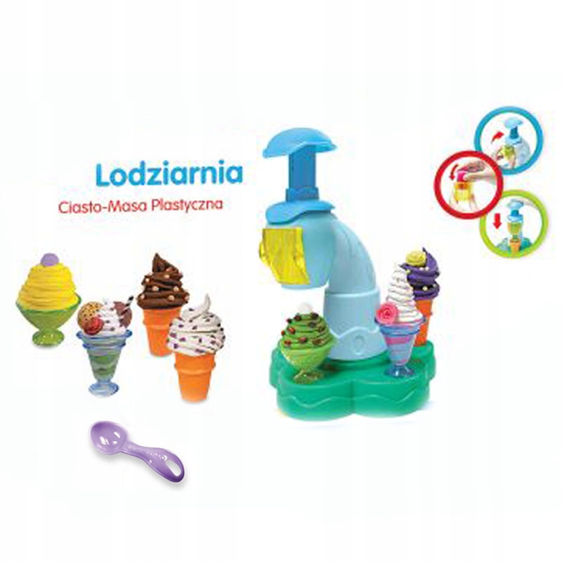 Rinkinys ledams iš plastikinės tešlos gaminti. Ledų gaminimo aparatas
