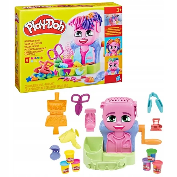 Play-Doh kirpyklos salonas su tešta