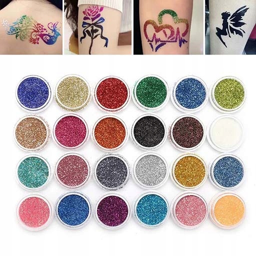 DIDELIS TATUiruočių rinkinys, ŠABLONAI, GLITTER TATUiruotės, PLAUNAMI GLITTER