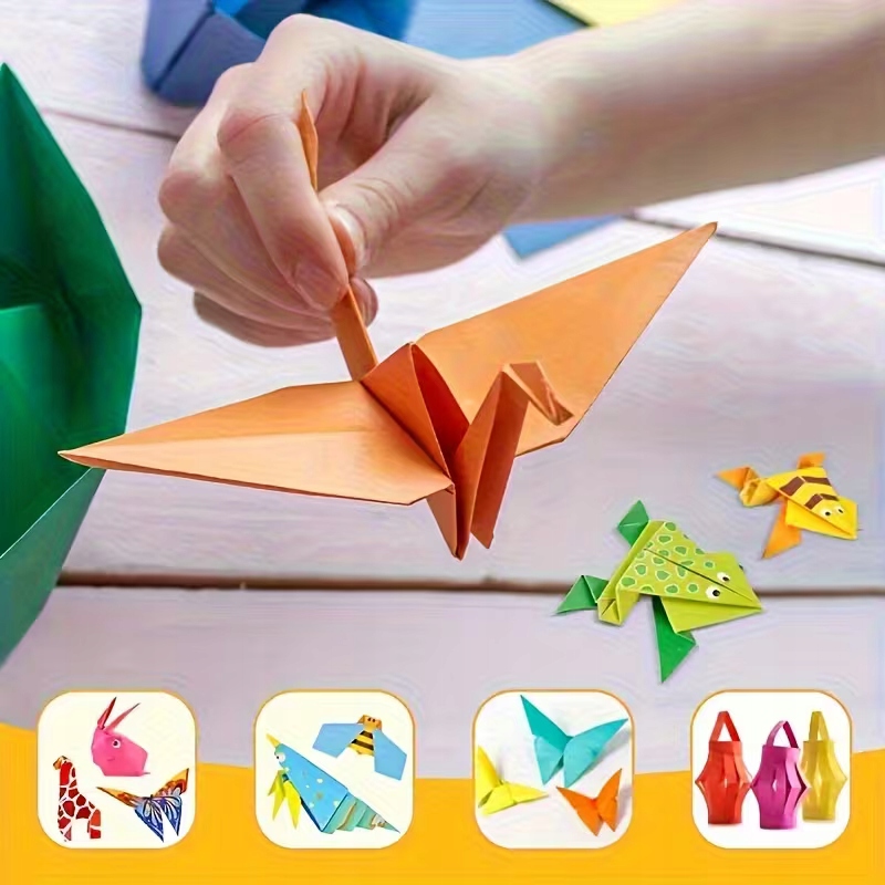 Martius origami popierius – spalvoti, 15x15 cm, su knyga