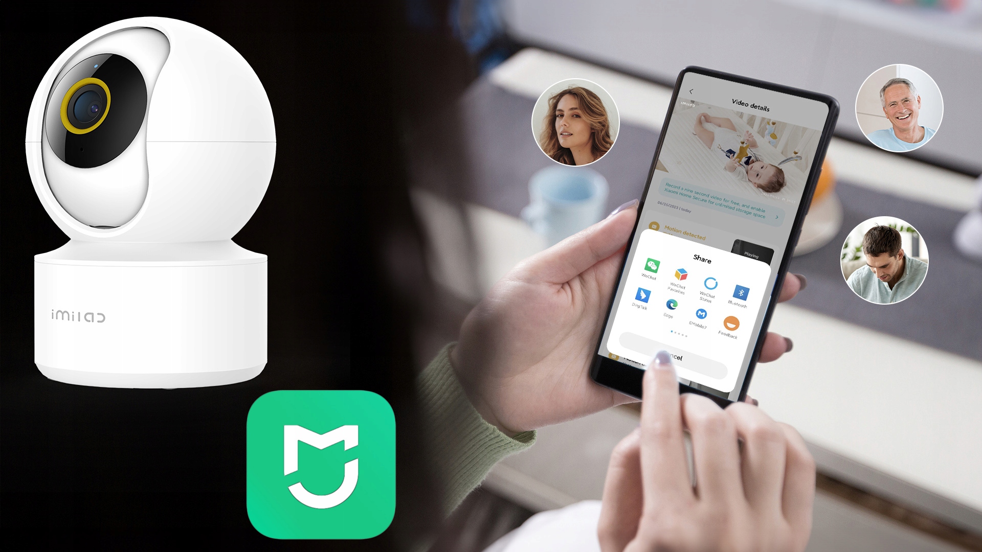 IMILAB C22 Mijia sukamoji kamera monitoringui 360°