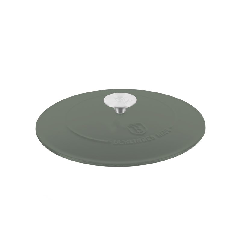 Gili keptuvė su emaliuotu paviršiumi ir dangčiu, 26 cm, ketaus Matte Green C