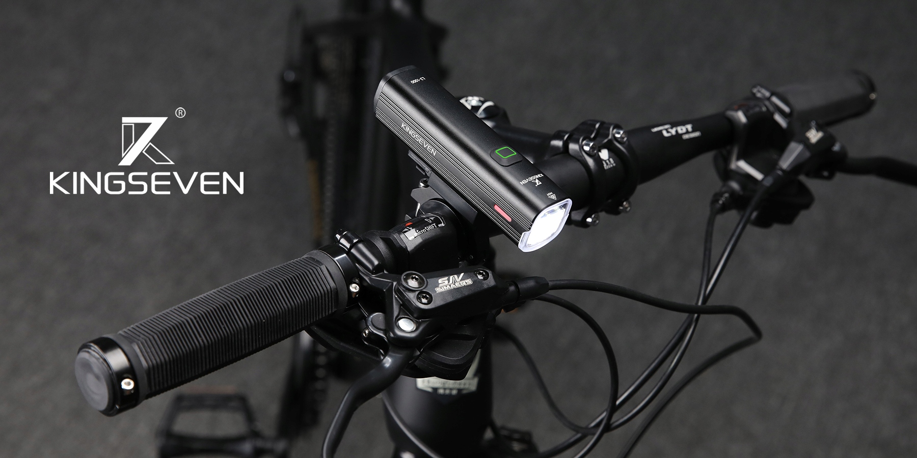 KINGSEVEN stipri LED dviračio žibintė 1000lm 4800mAh