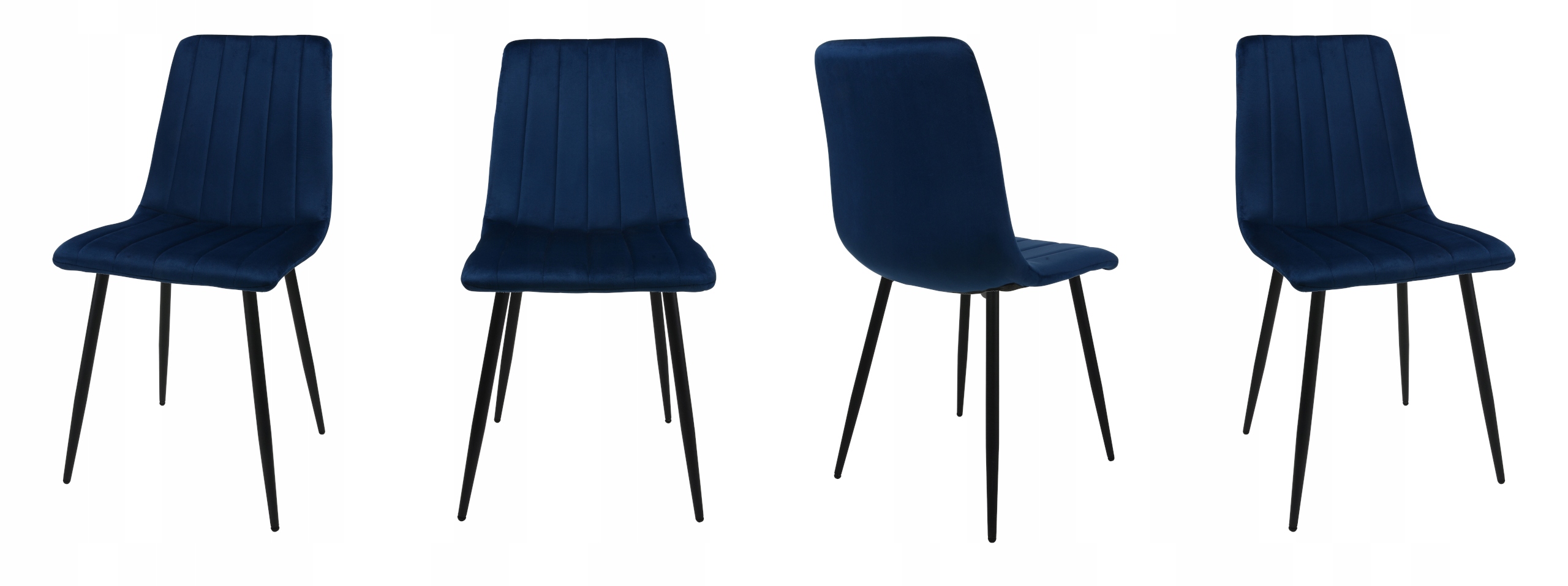 4 DankorDesign AXA kėdžių rinkinys, tamsiai mėlynas