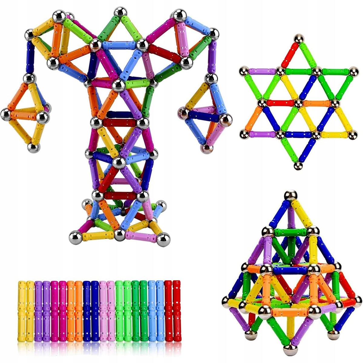 3D Neocube Magnetiniai statybiniai blokai Statybiniai kamuoliukai mega rinkinys XXL206 el