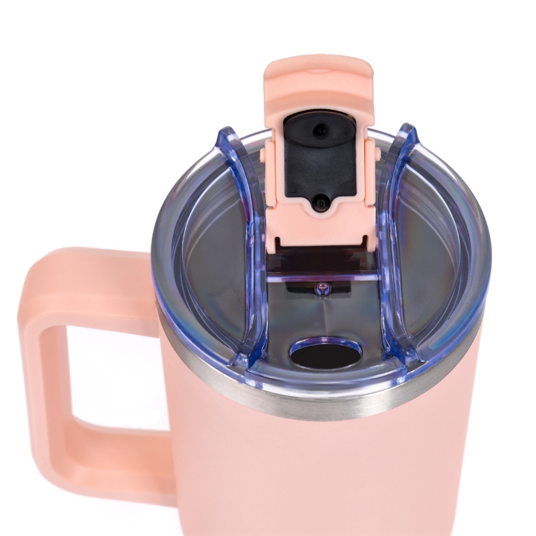 Didelis termo puodelis su rankena Majestic Sport Uno 1200ml - Rožinė