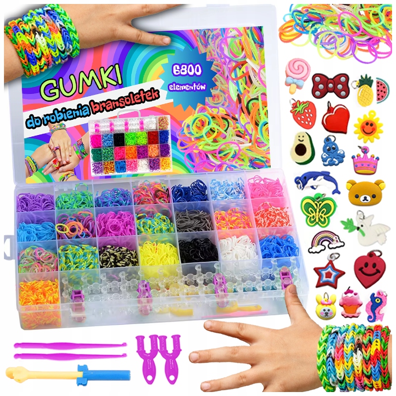 Mensen Gumki do bransoletek 6800 szt zestaw