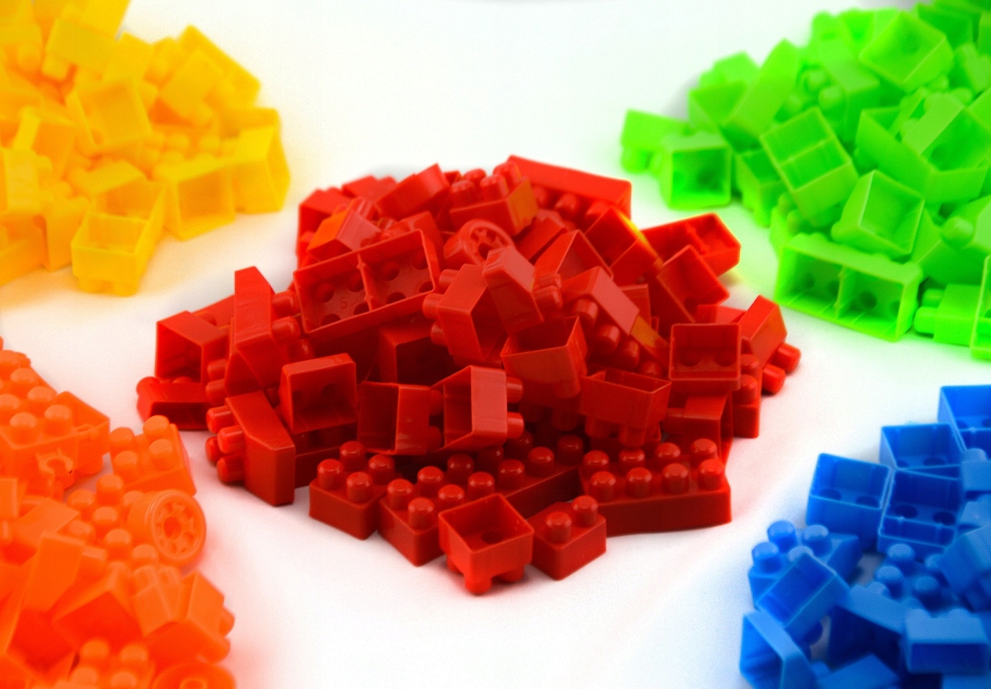Plastikiniai Konstrukcinių BLOKŲ RINKINYS 500 vnt. DIDELIS