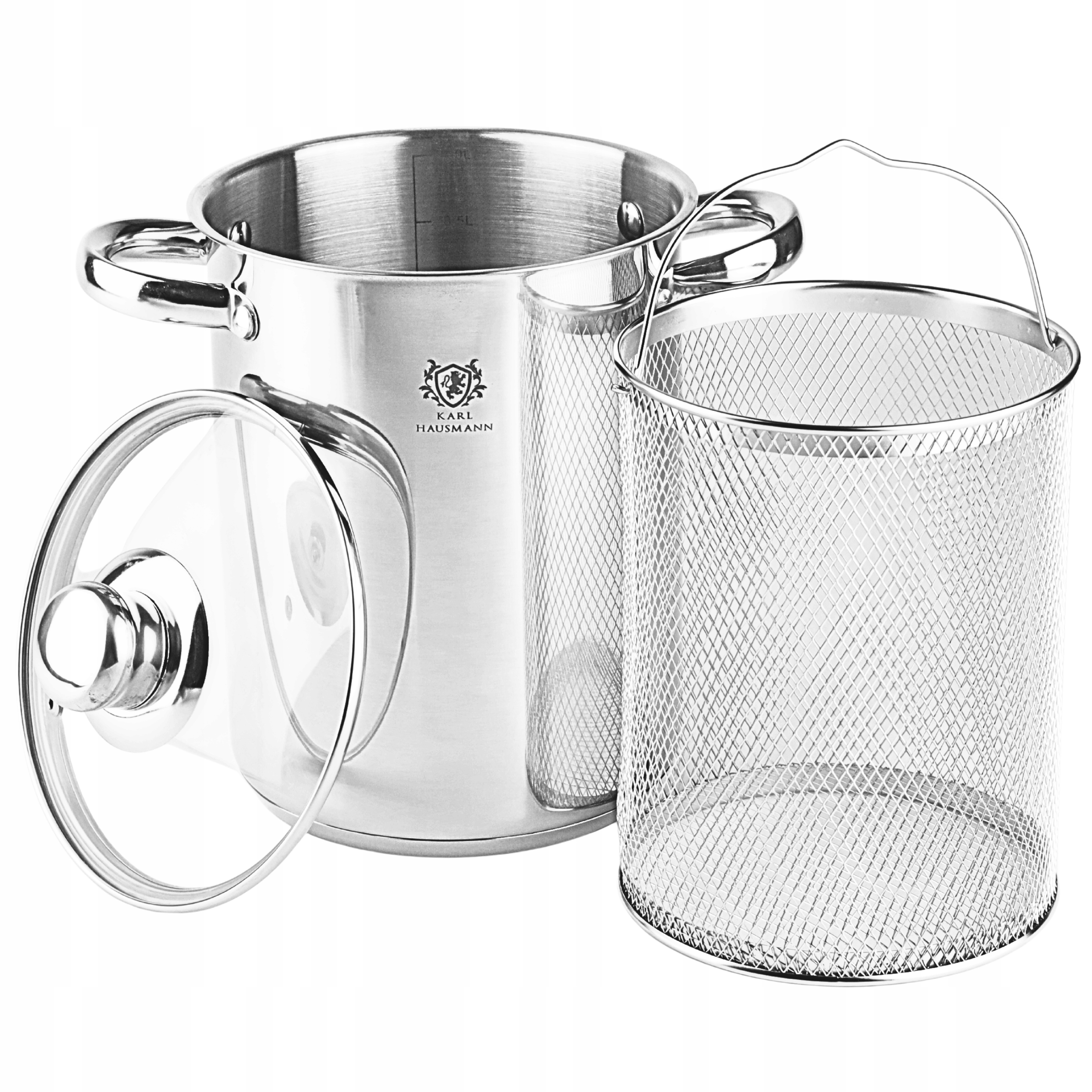 PUODAS ŠPARGŲ, MAkaronų, KUMPIO VIRTUVĖJE, PUODAS KOŠTUMUI, 4L, INDUKCIJAI, DUJOS
