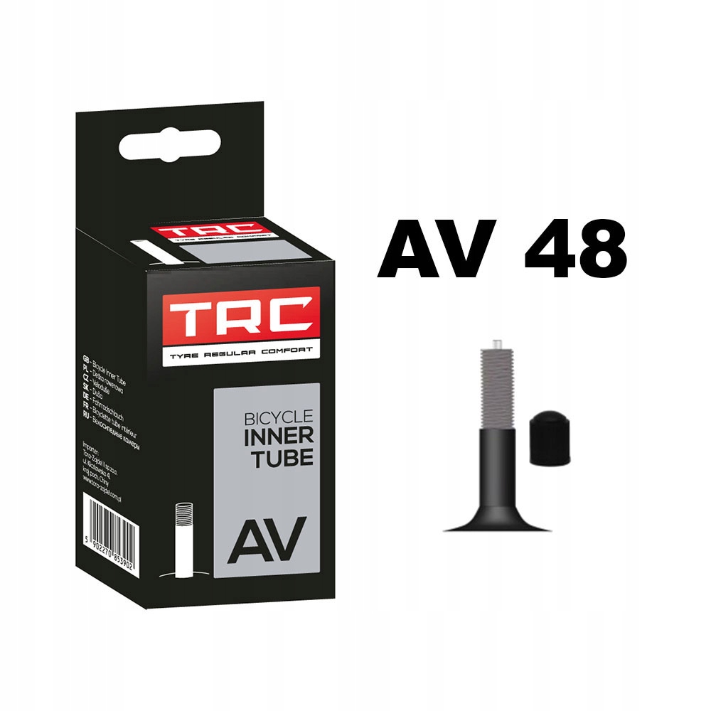 Tvirtas dviračio vamzdis 26 x 1,5 - 2,1 37/54-559 AV TRC dviračio vožtuvui AUTO