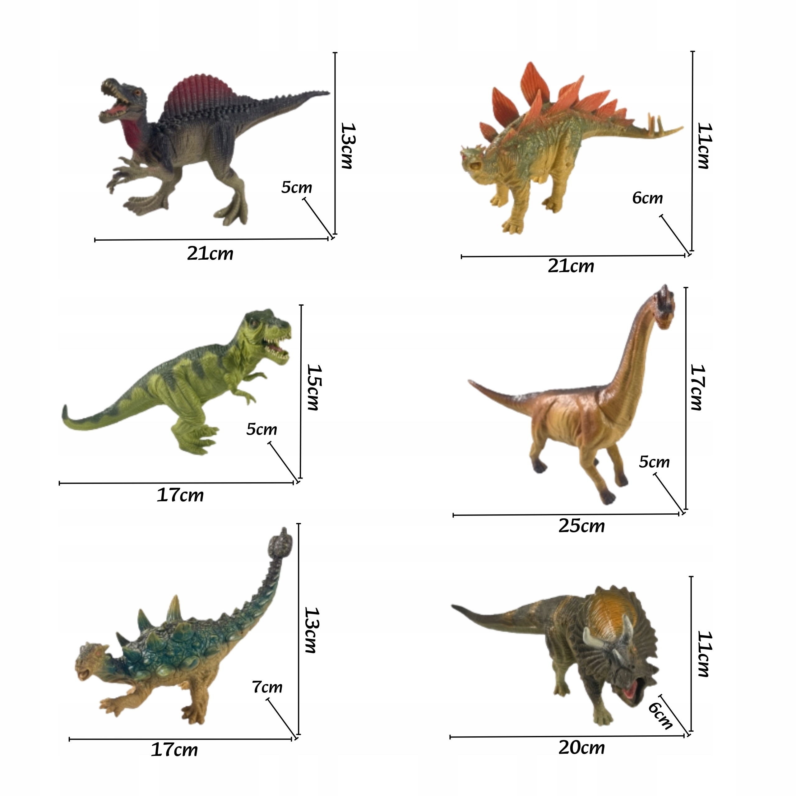 WOOPIE dinozaurų figūrėlių rinkinys 6 dalių T-Rex