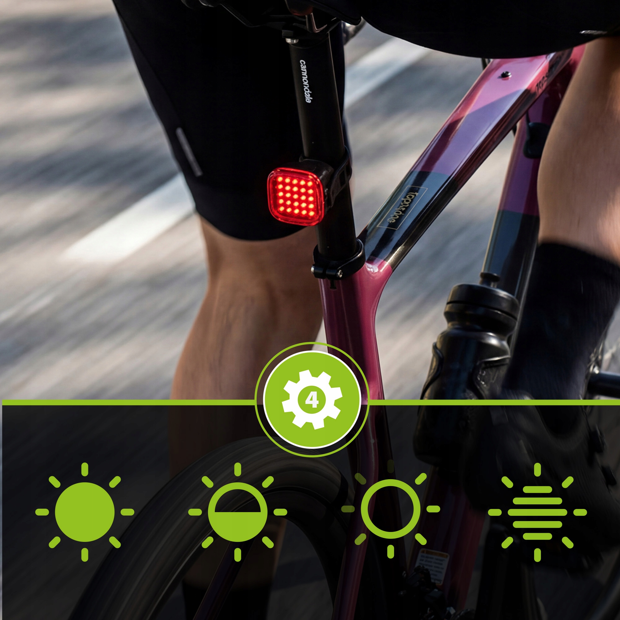 DVIRAČIO GALINIS LEMPAS LED USB GALINIS LEMPAS ĮKRAUJAMAS SMART IPX6 VAYOX