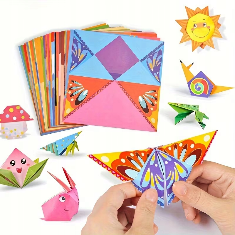 Martius origami popierius – spalvoti, 15x15 cm, su knyga