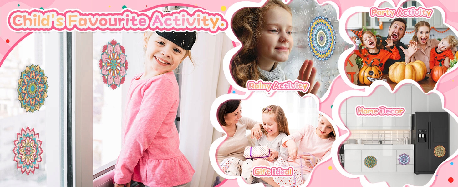 „Pasidaryk pats“ vitražo kūrimo rinkinys vaikams, 5-10 metų mergaitėms