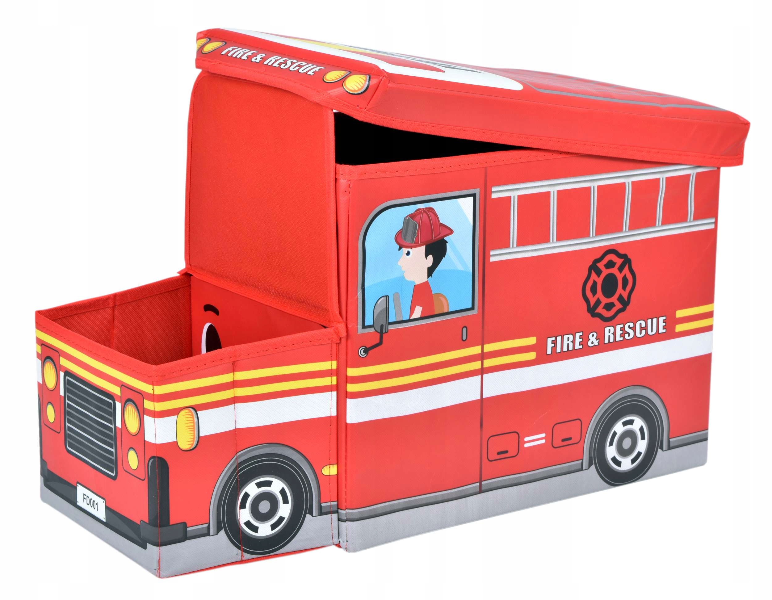 PUFF VAIKŲ ŽAISLŲ BASKET FIRE BRAND AUTOMOBILIŲ KONTEERINĖ SĖDYNĖS BAGAŽINĖ