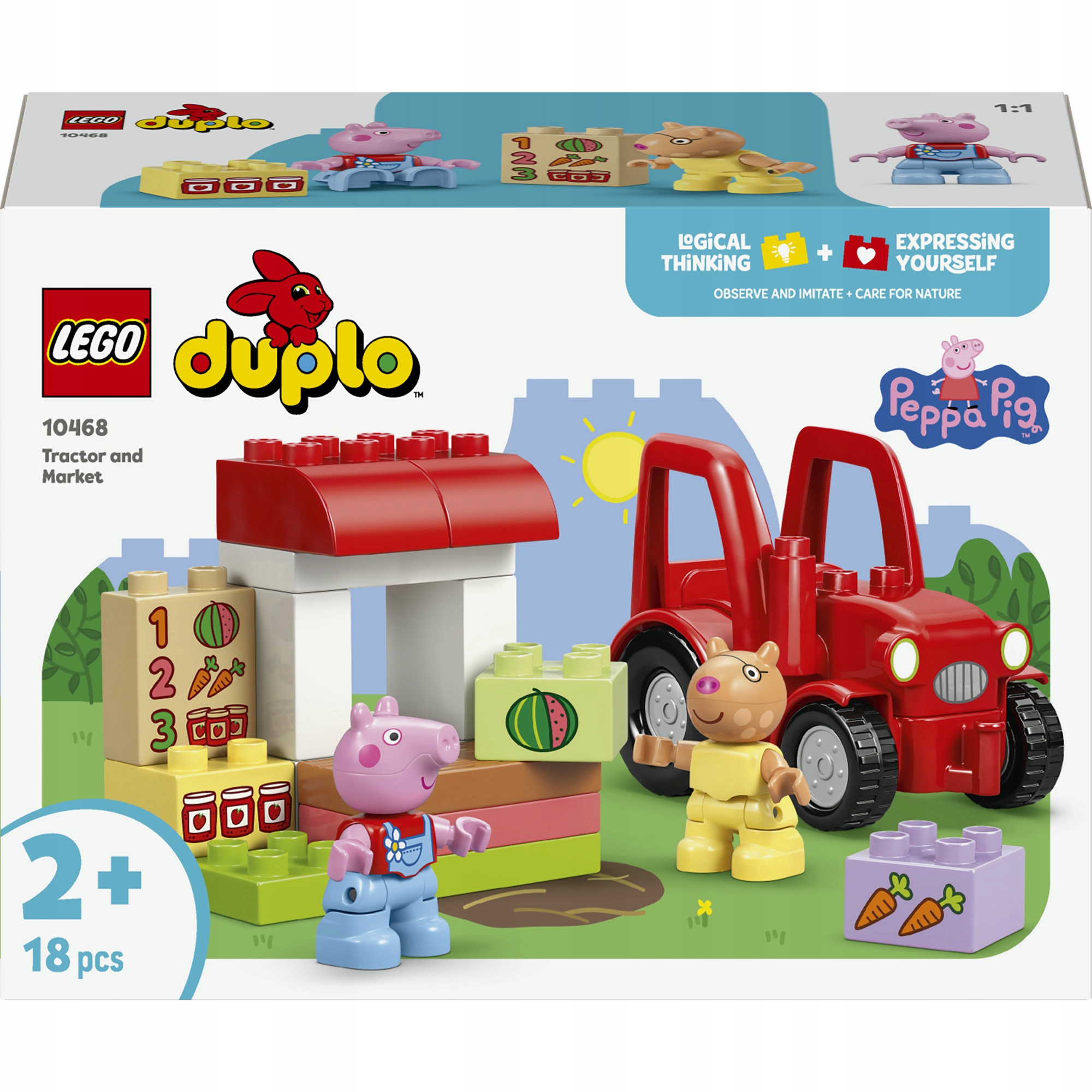 LEGO DUPLO Peppa Pig traktorius ir turgus 10468