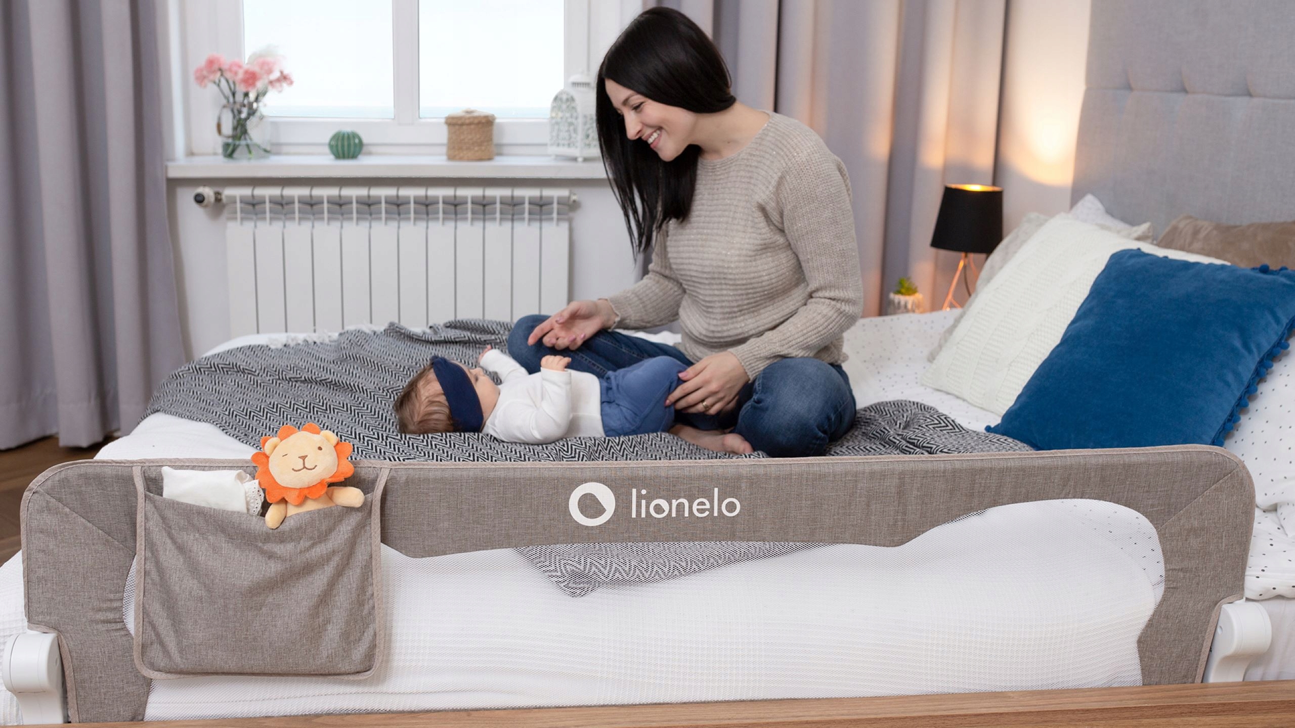 Barierka do łóżka Lionelo Eva ochronna 150 cm