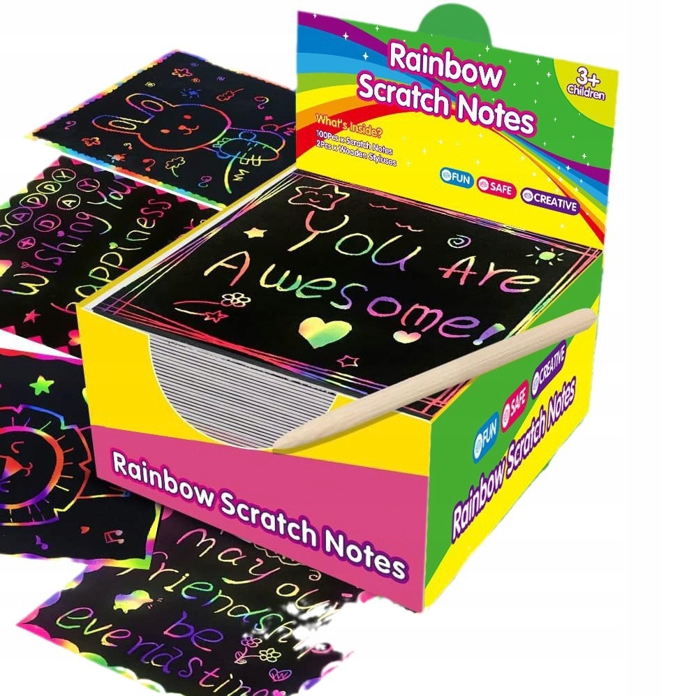 „SCRATCRATCH RAINBOW“ KORTELĖS DOVANA VAIKAMS SVEIKIANTIEMS SKRATRATORIAMS