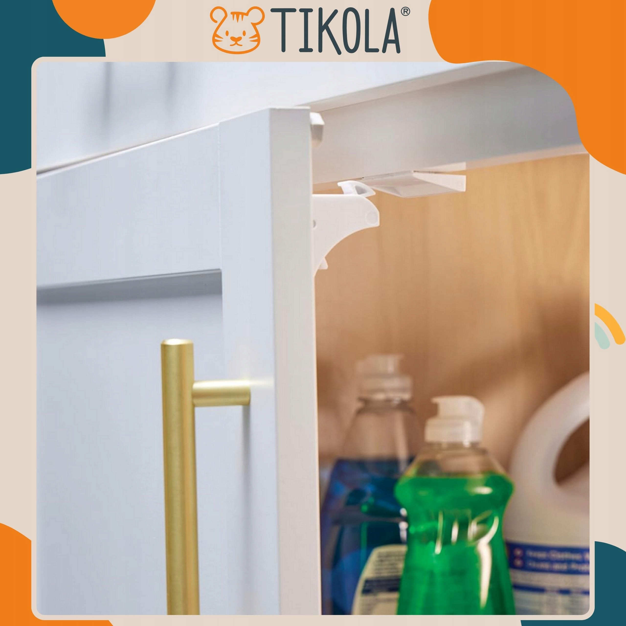 Tikola magnetinis saugiklis šaldytuvų ir stalčių blokada