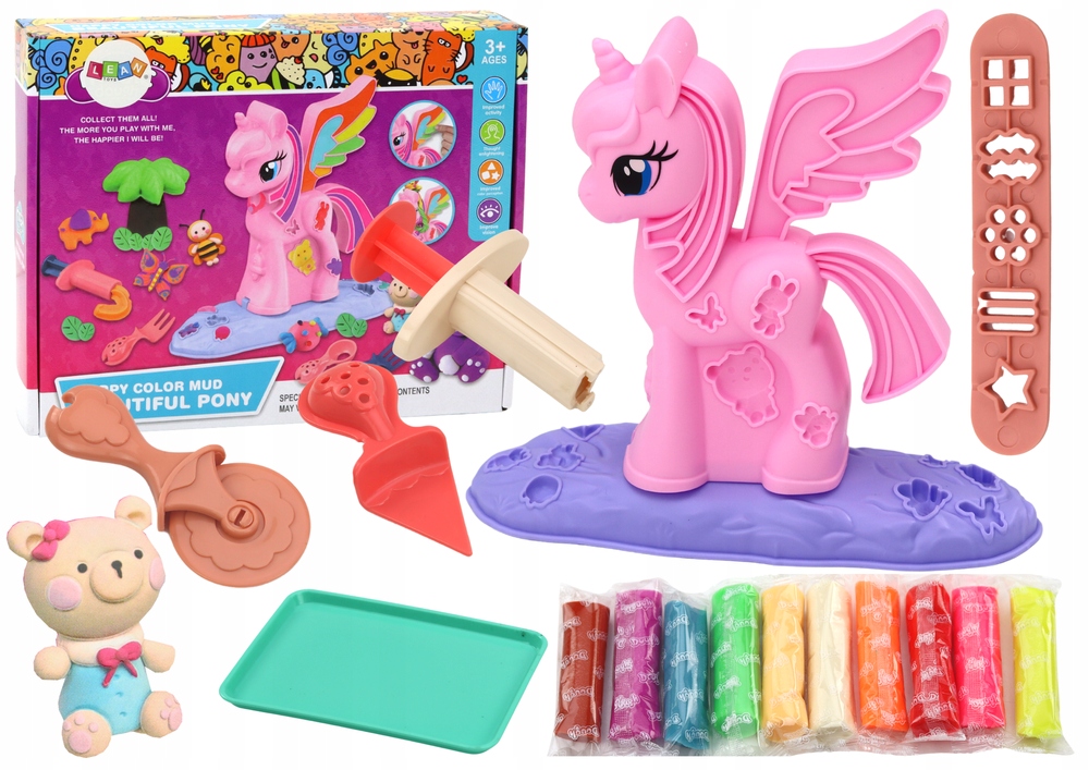 LEAN Toys Plastelina Jednorożec z akcesoriami
