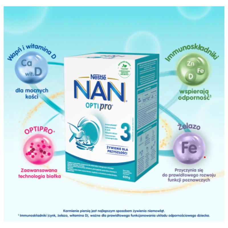 Nestlé Nan Optipro 3 pieno formulė 3 x 650 g