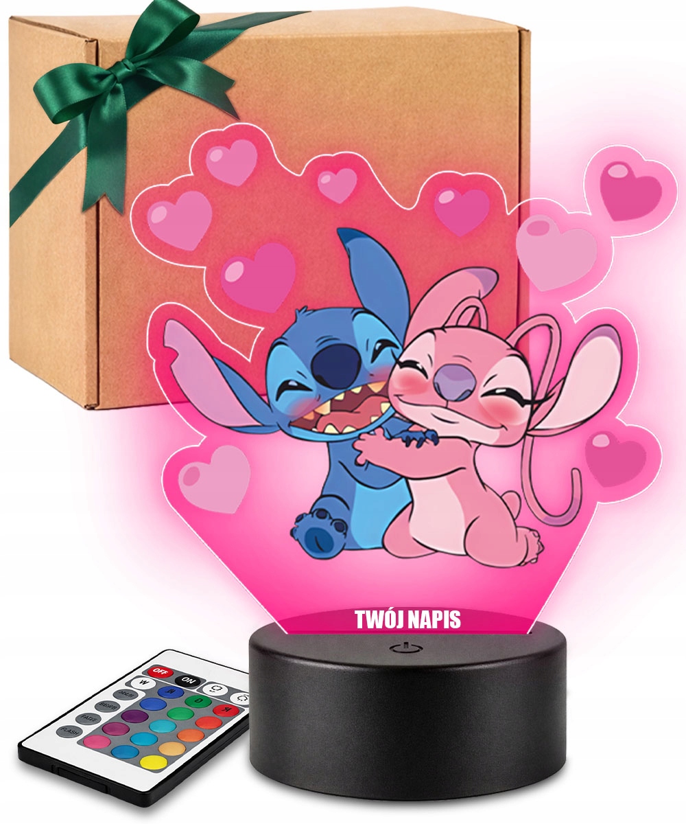 Plexido Lilo ir Stitch 3D LED nakties lempa