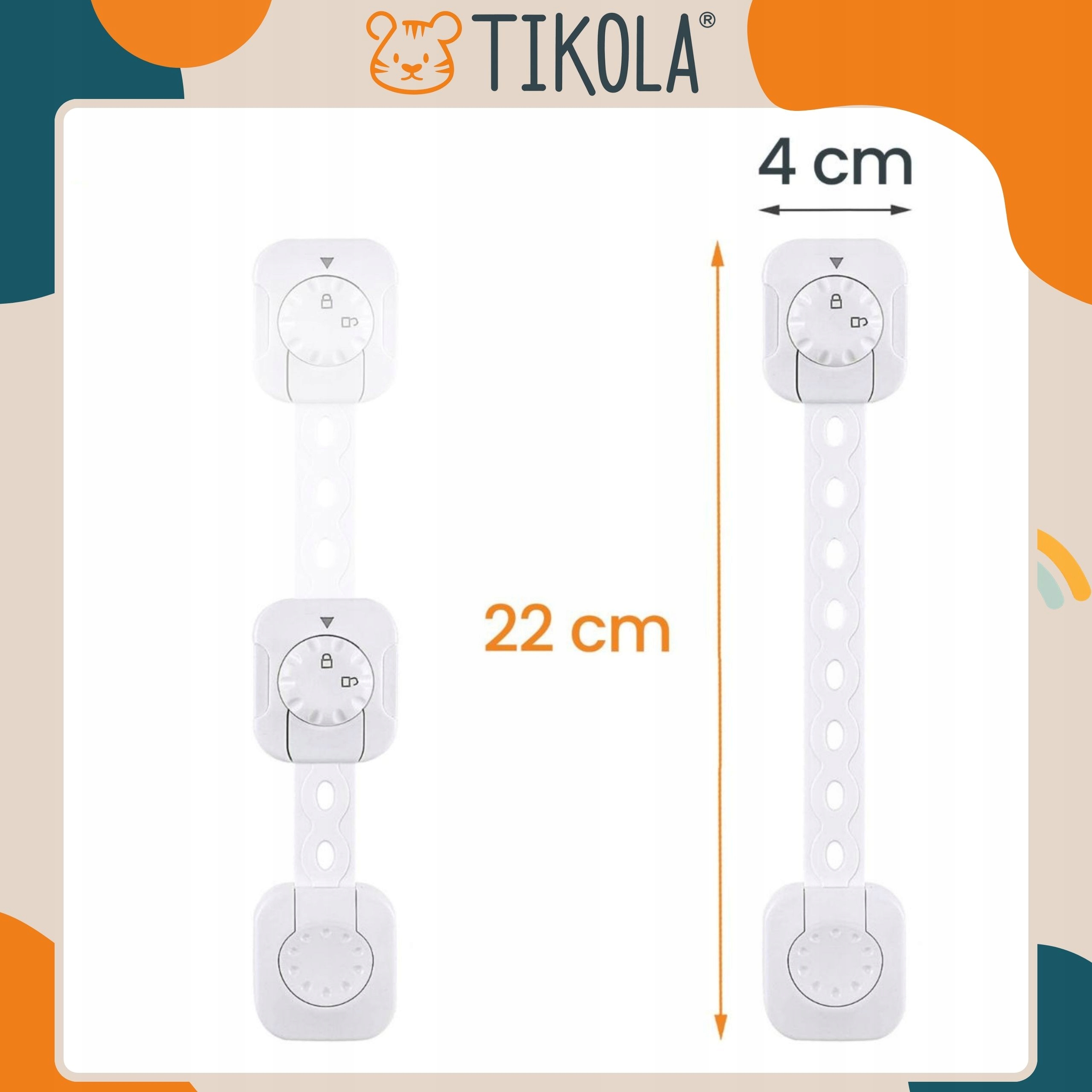 Tikola šaldytuvų ir stalčių saugos spynos 8 vnt.