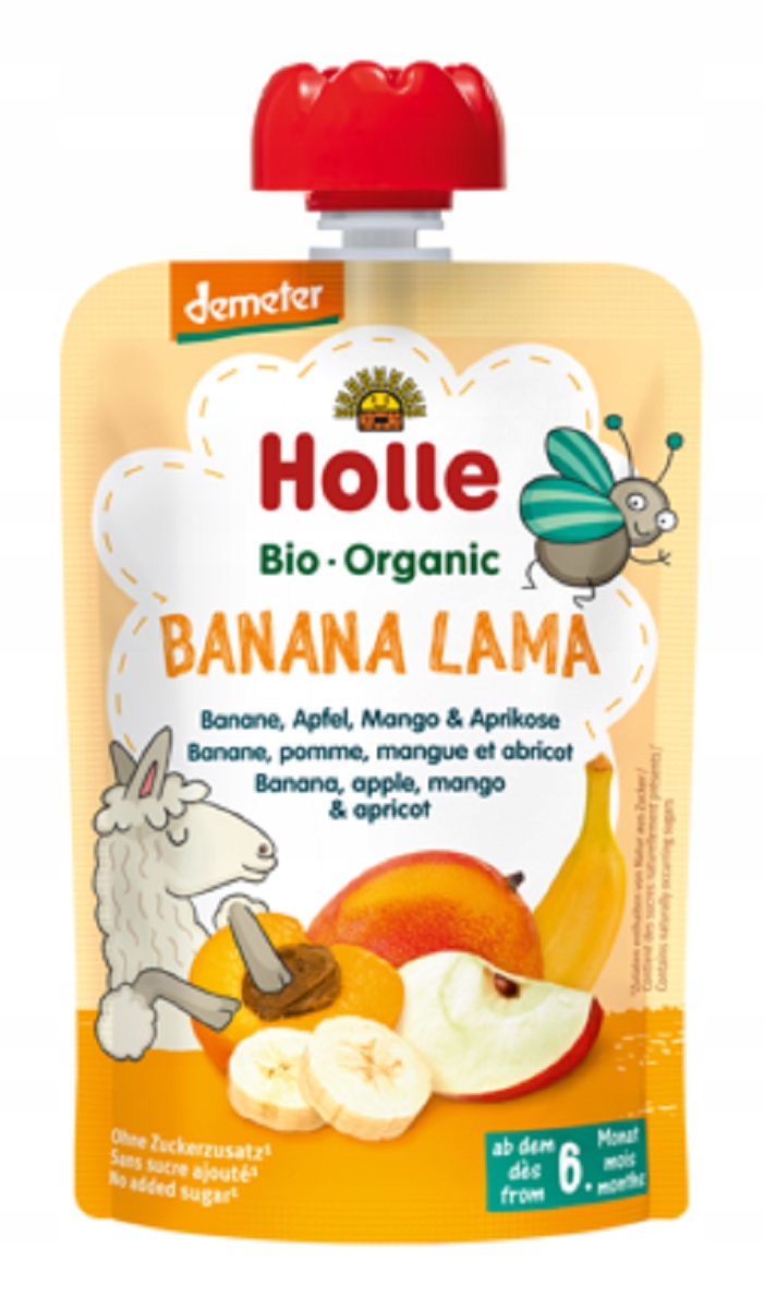 Holle bananų puree manga abrikosas nuo 6 m