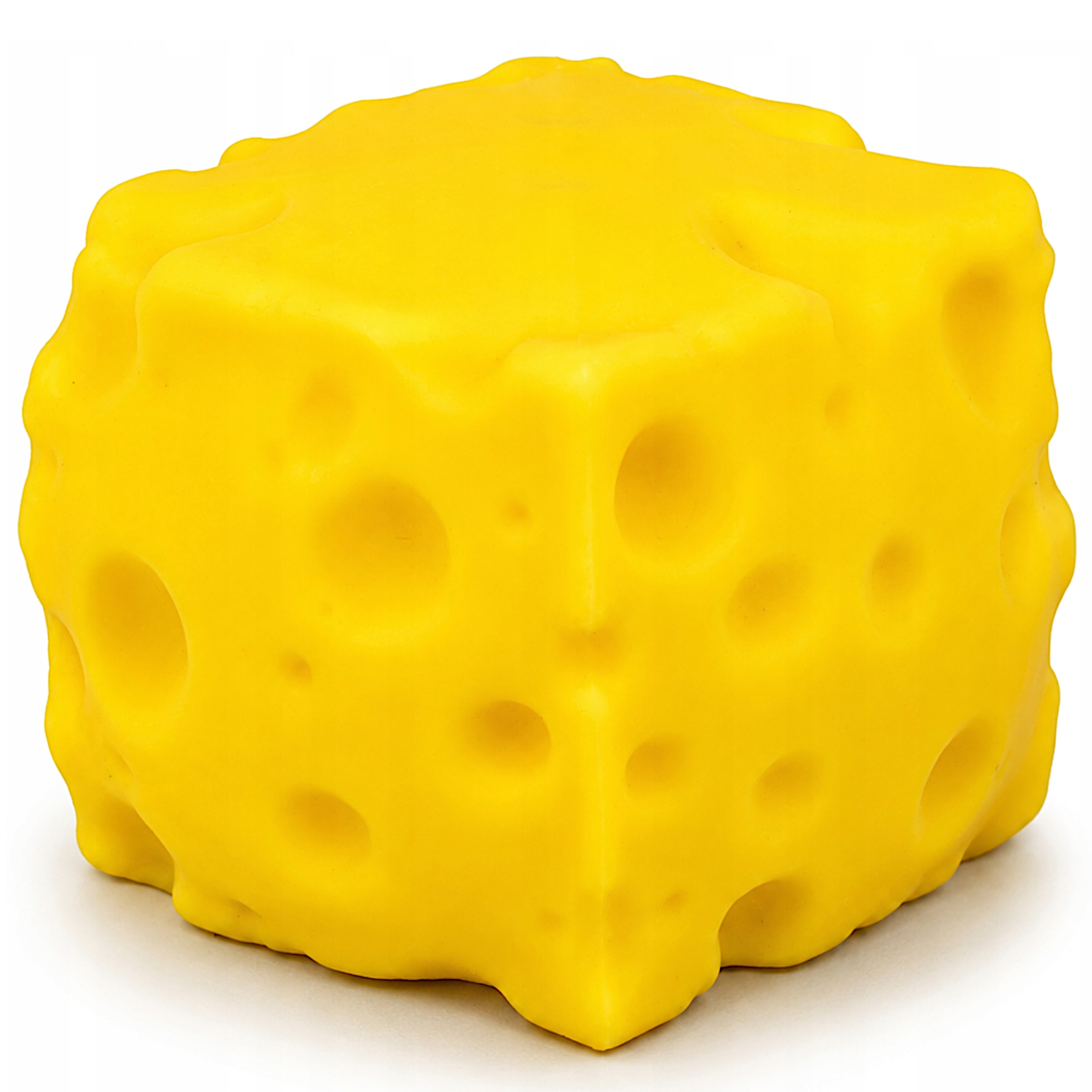 Didelis ANTISRESSAS GNIOTEK SŪRIS Geltonas sūrio kubelis SQUISHY MOCHI 9X9 cm