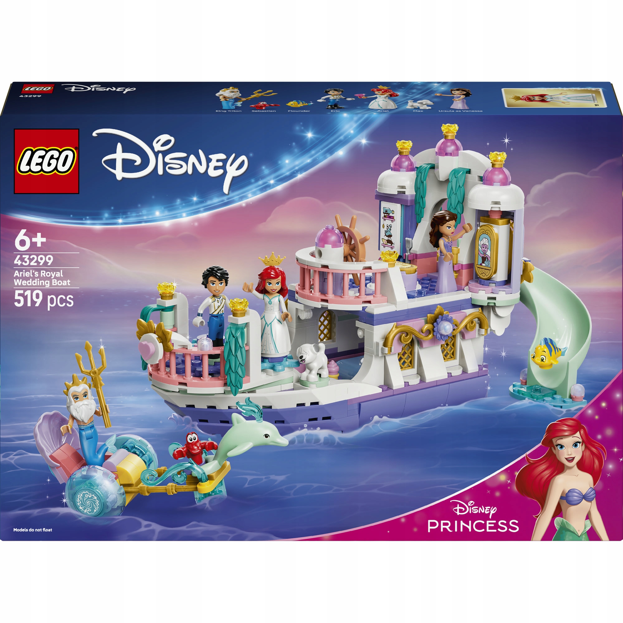 LEGO Disney Princese Arielės karališkasis vestuvinis laivas