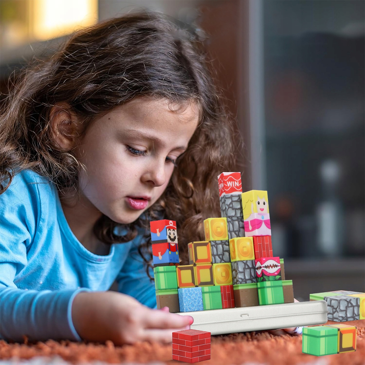 Magnetiniai 3D klockai 35 elementai kūryba