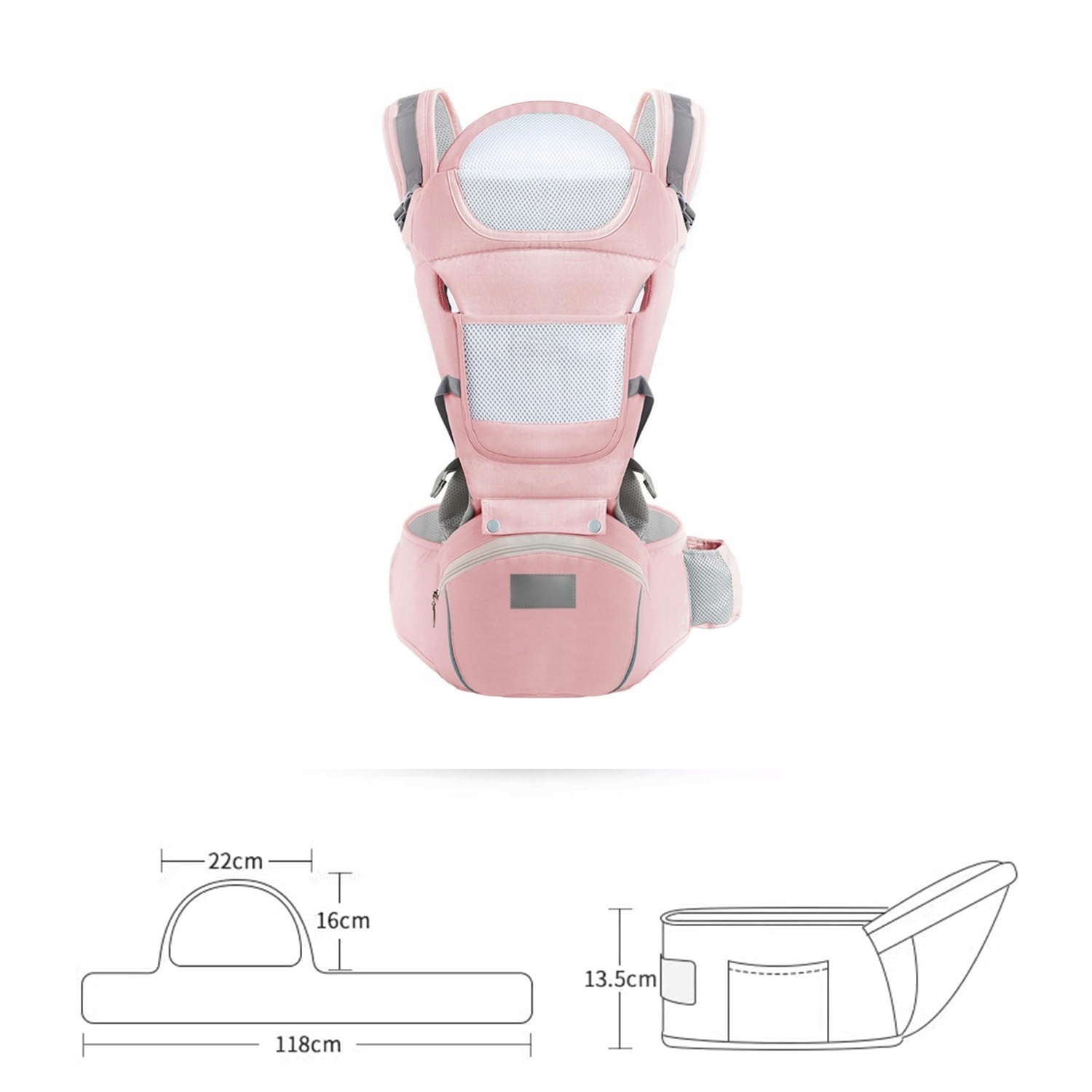 6in1 nešioklė klubams, ergonomiška, 25kg, 0-36 mėn