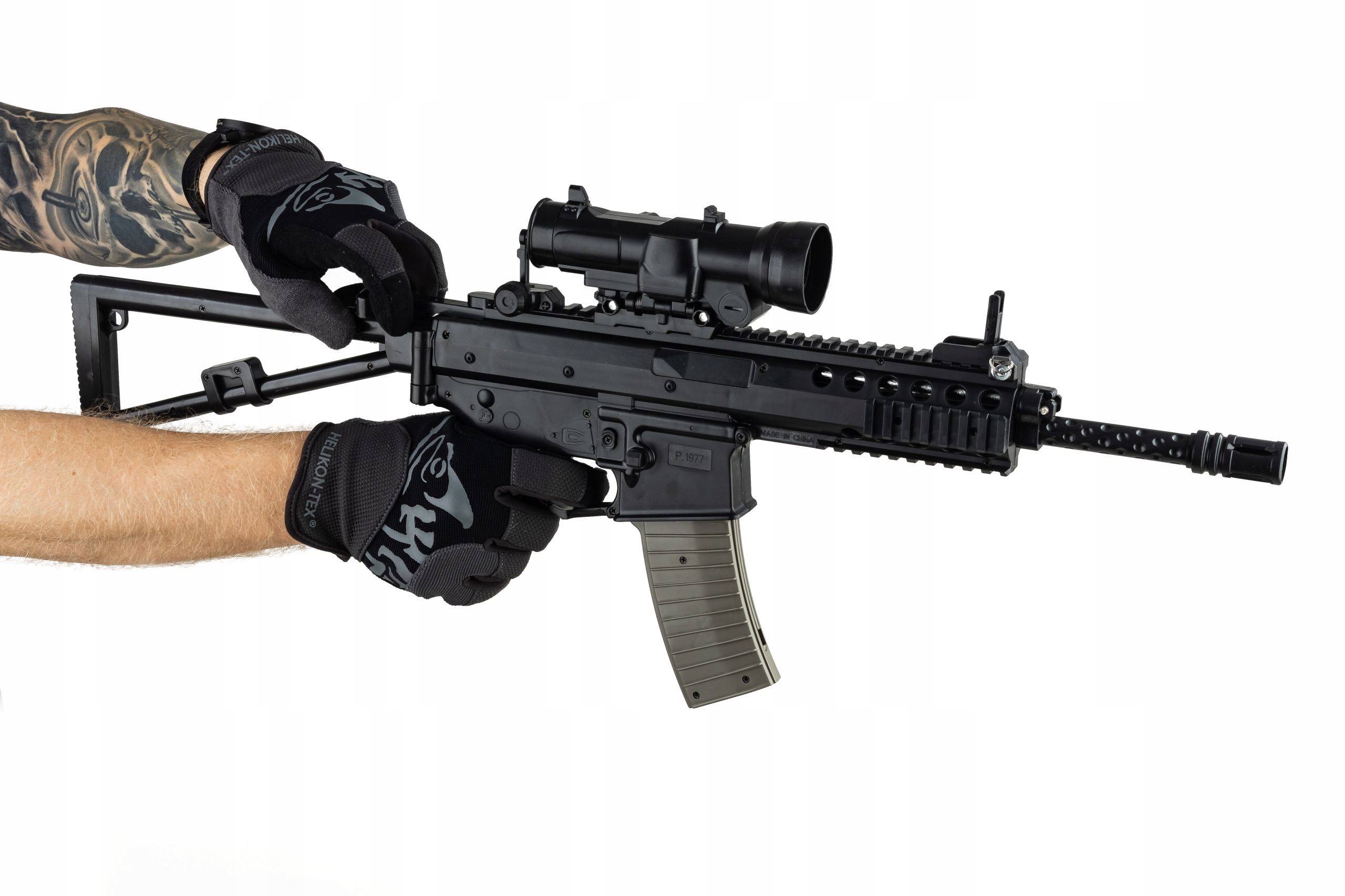 Šautuvas su BI-8002 ASG rutuliais, ginklo imitacija su 6 mm kamuoliukais, kopija