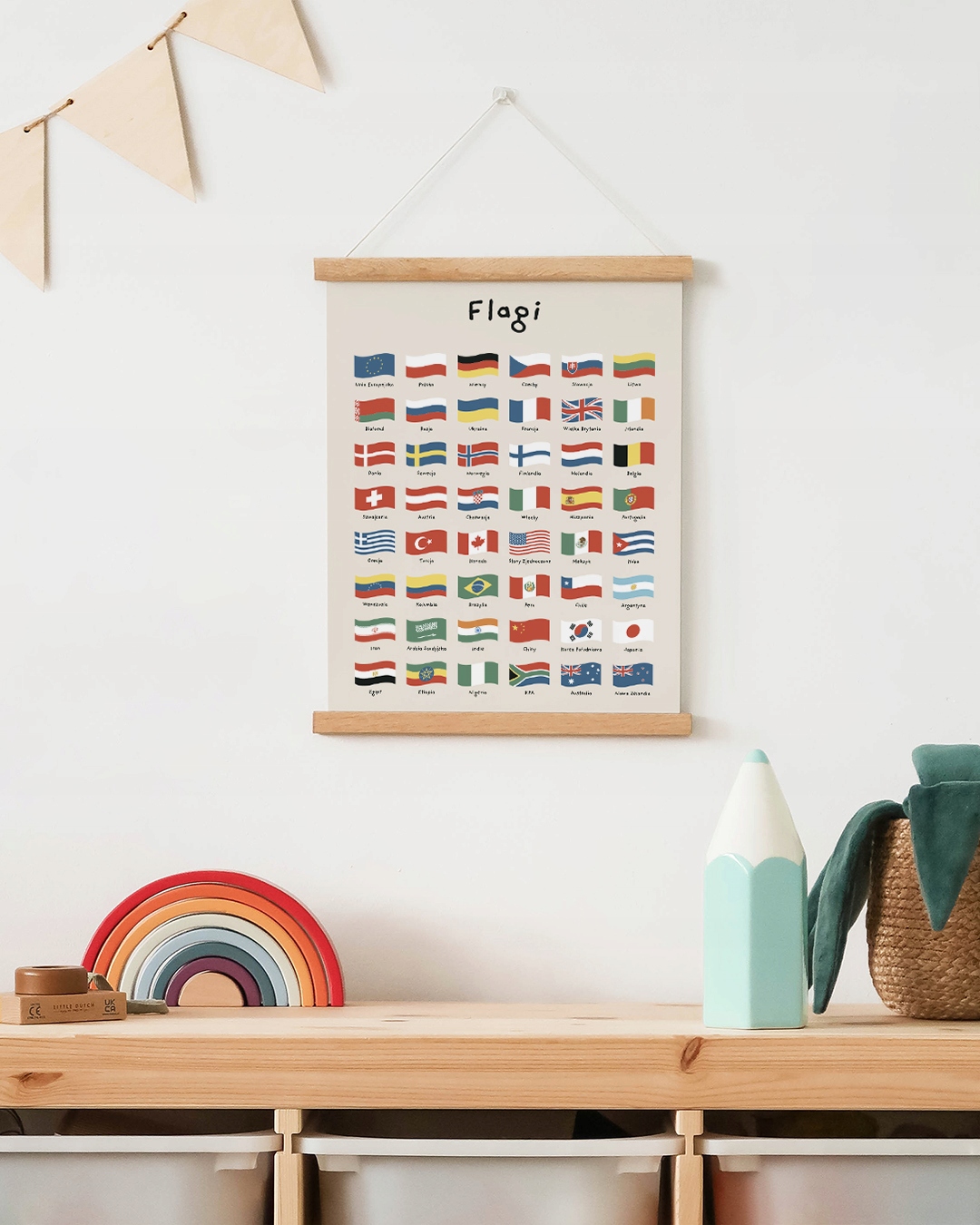 FLAGS plakatas vaikams 21x30 cm A4
