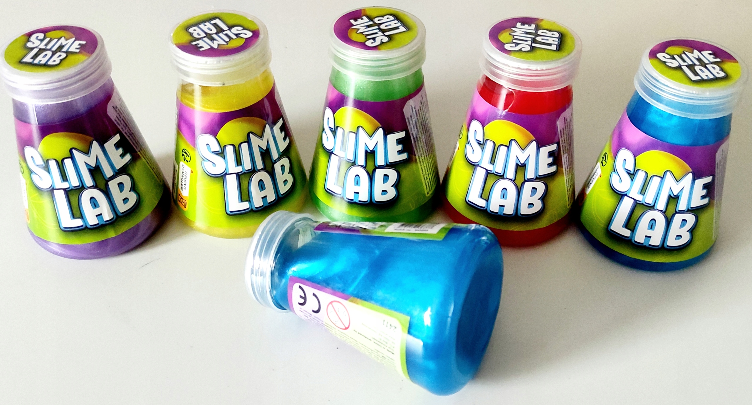SENSORY MASS vaikams SLIME LAB blizgesys dėžutėje, 1 vnt, įvairių spalvų