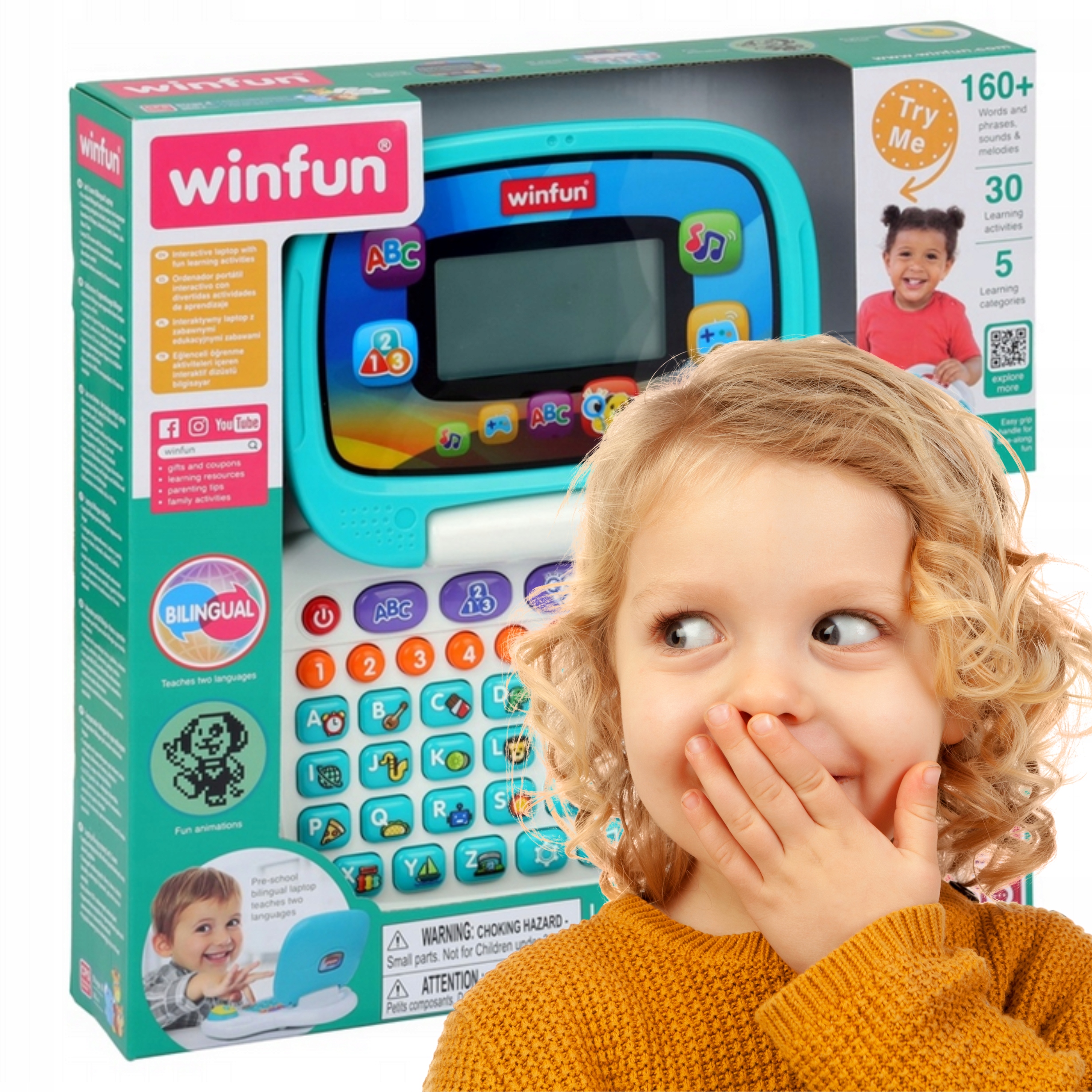 Winfun dvikalbis edukacinislaptopas vaikui