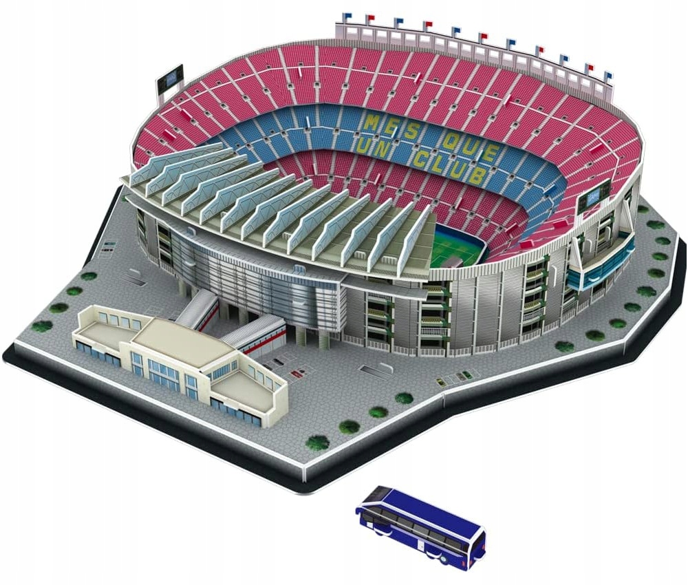 3D DĖLĖS FUTBOLO STADINO STADIONO STOVYKLĖ NOU FC BARCELONA MODELIO FUTBOLO AIKŠTĖ 69e