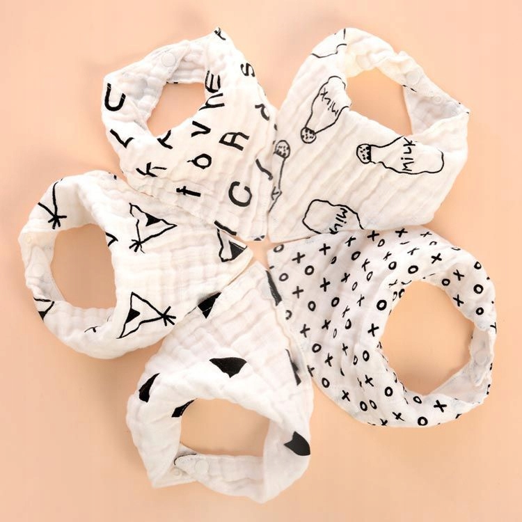 Seilinukai Kūdikiams 10 vnt. Bandana Saliva Seilinukas 100% medvilnė