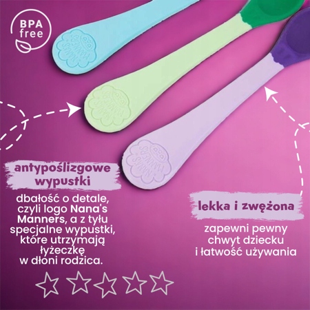 Nana's Manners šaukštai pradedantiems valgyti 3 vnt