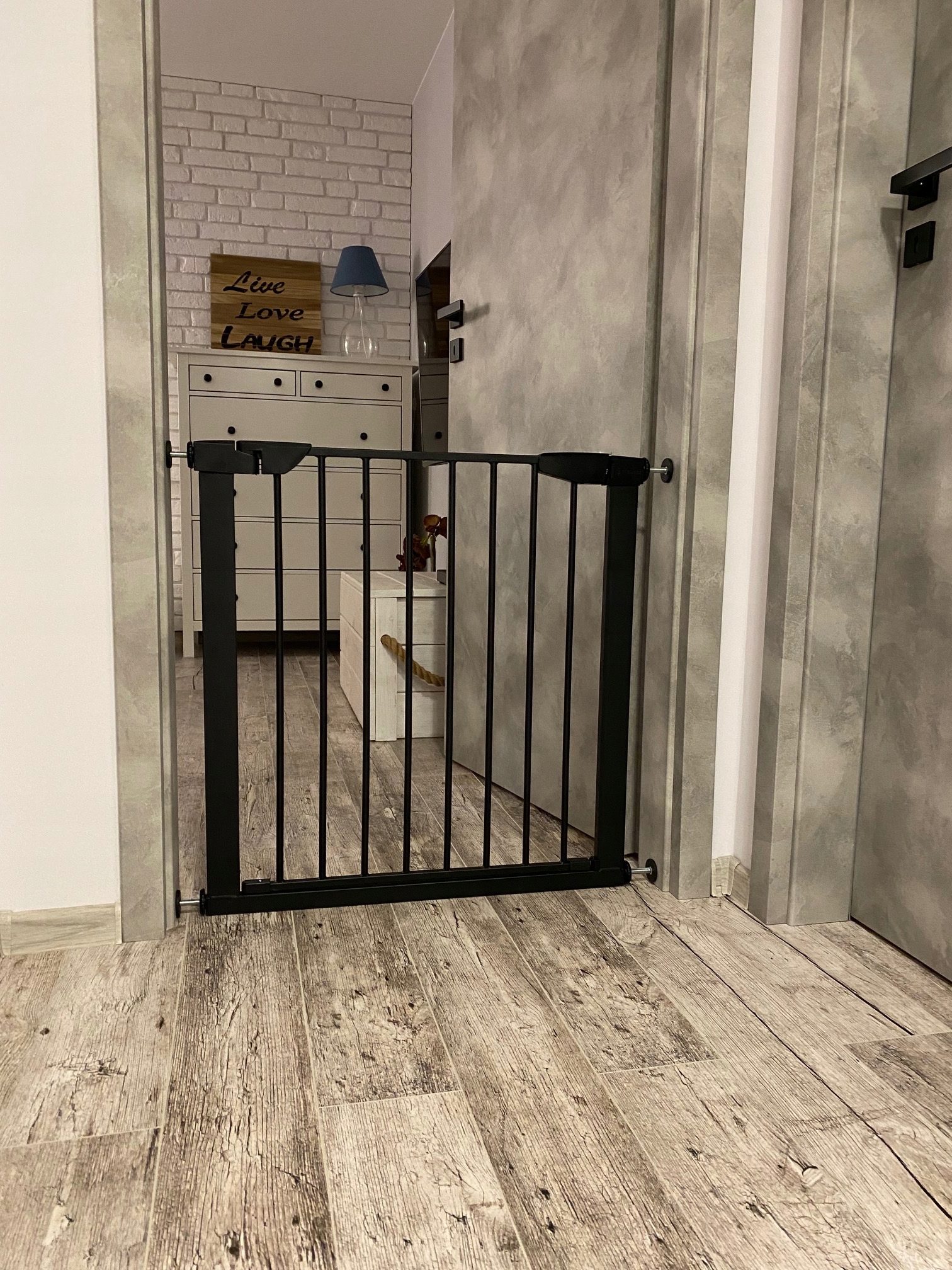 Maxigate apsauginė barjera schodams 103-110 cm juoda