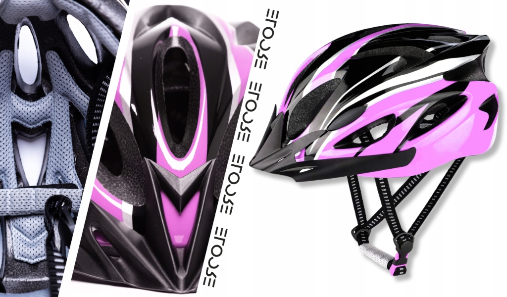 Ercole kask rowerowy damski MTB regulowany różowy