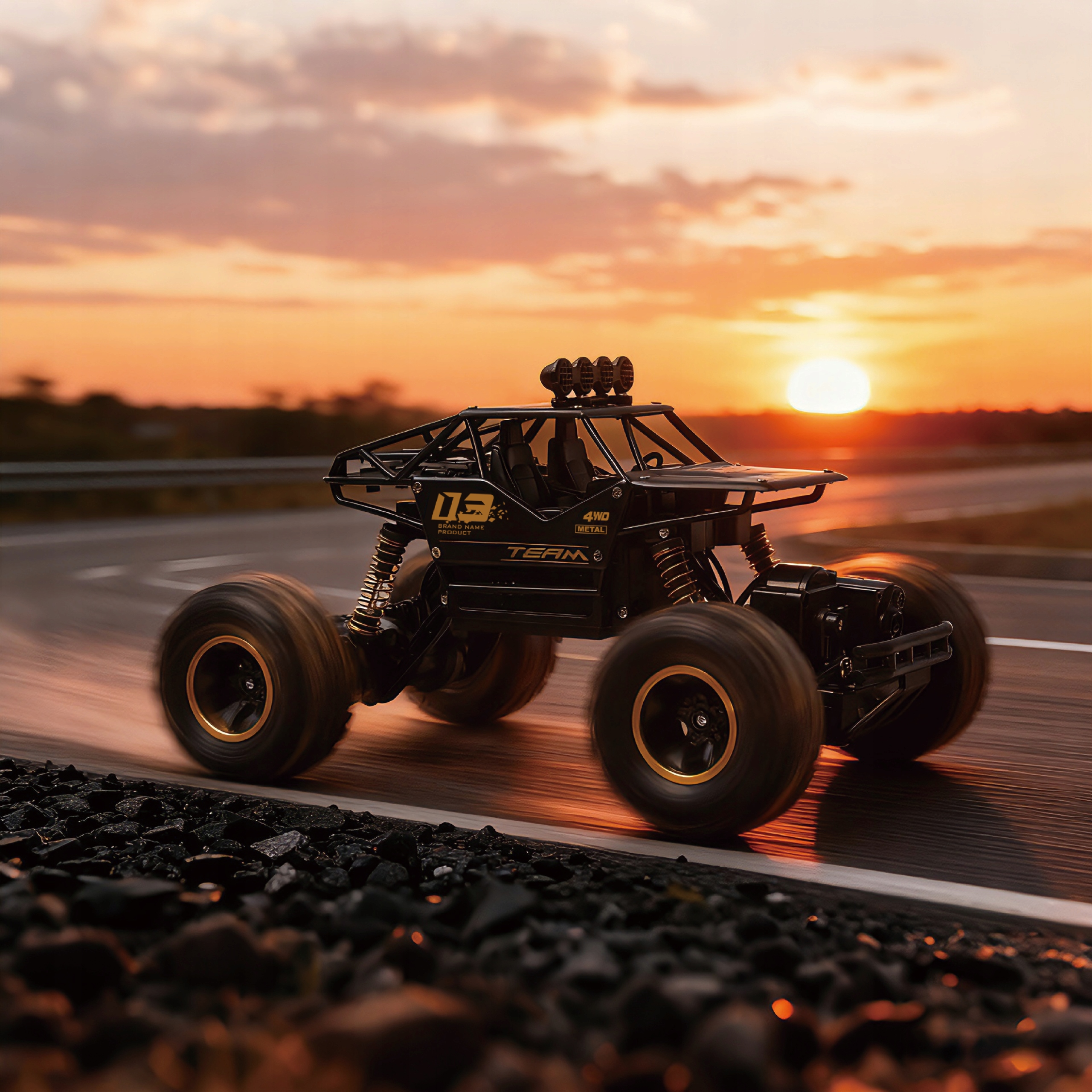 EDAXE valdomas automobilis metalo 4x4 tereninis