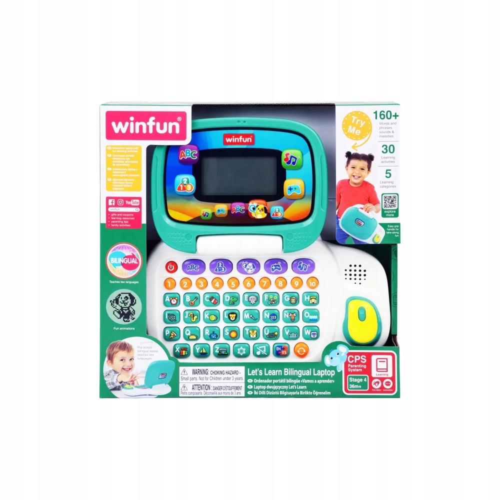 Winfun dvikalbis edukacinislaptopas vaikui