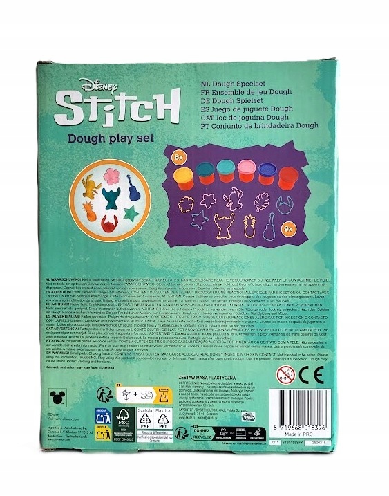 4Kidz plastilino rinkinys su Stitch 6 tūbos