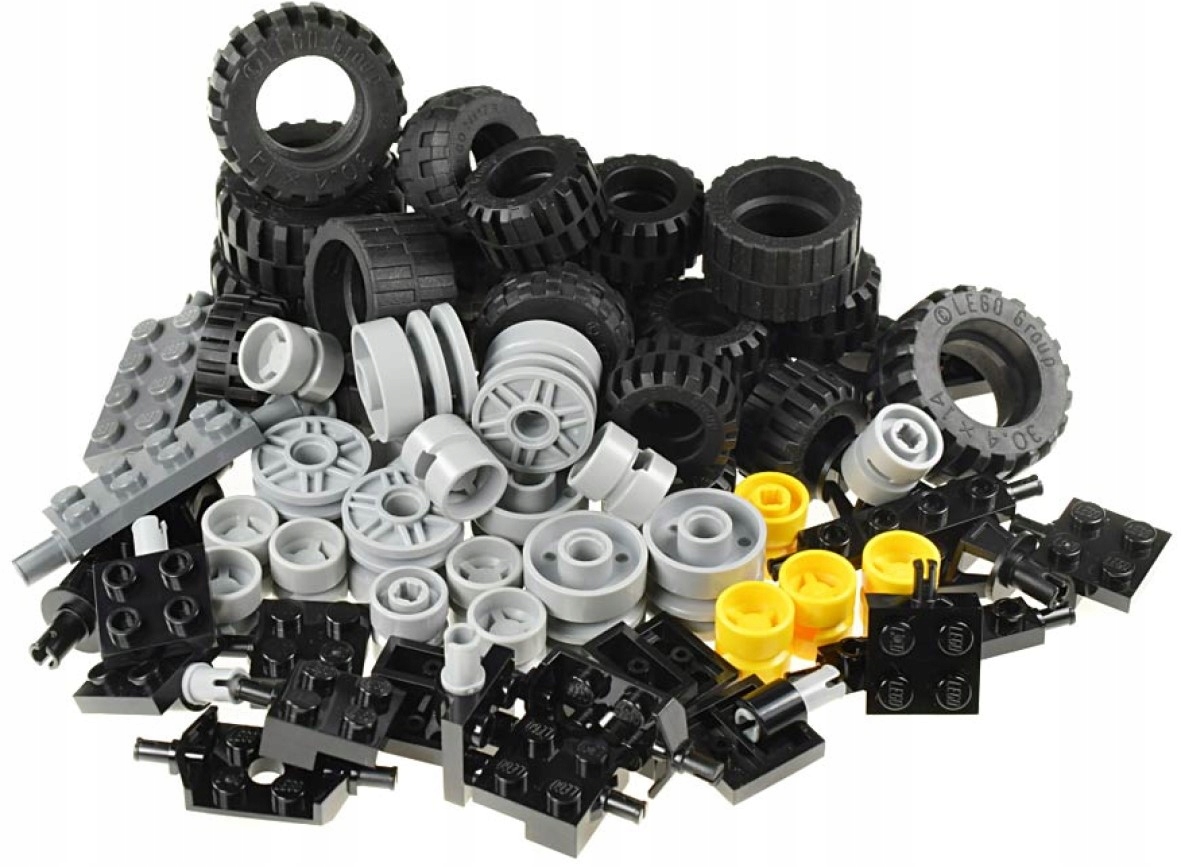 LEGO mix ratai ašys padangos NAUJIENA - 72 - ORIGINALŪS LEGO City elementai