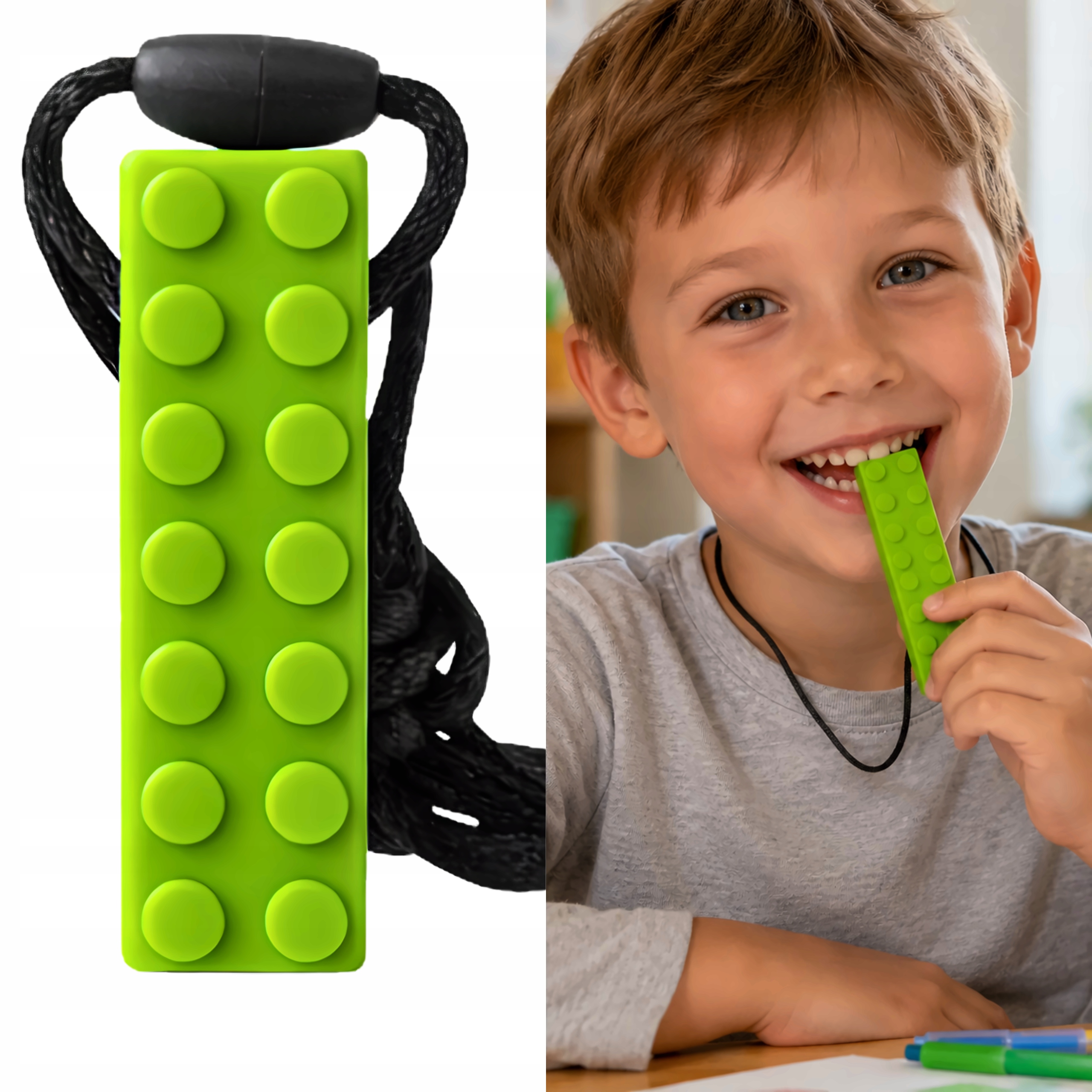 Sensoriniai dantys vaikams, logopedija, autizmas, ADHD, silikonas, BPA NEMOKAMAI 1