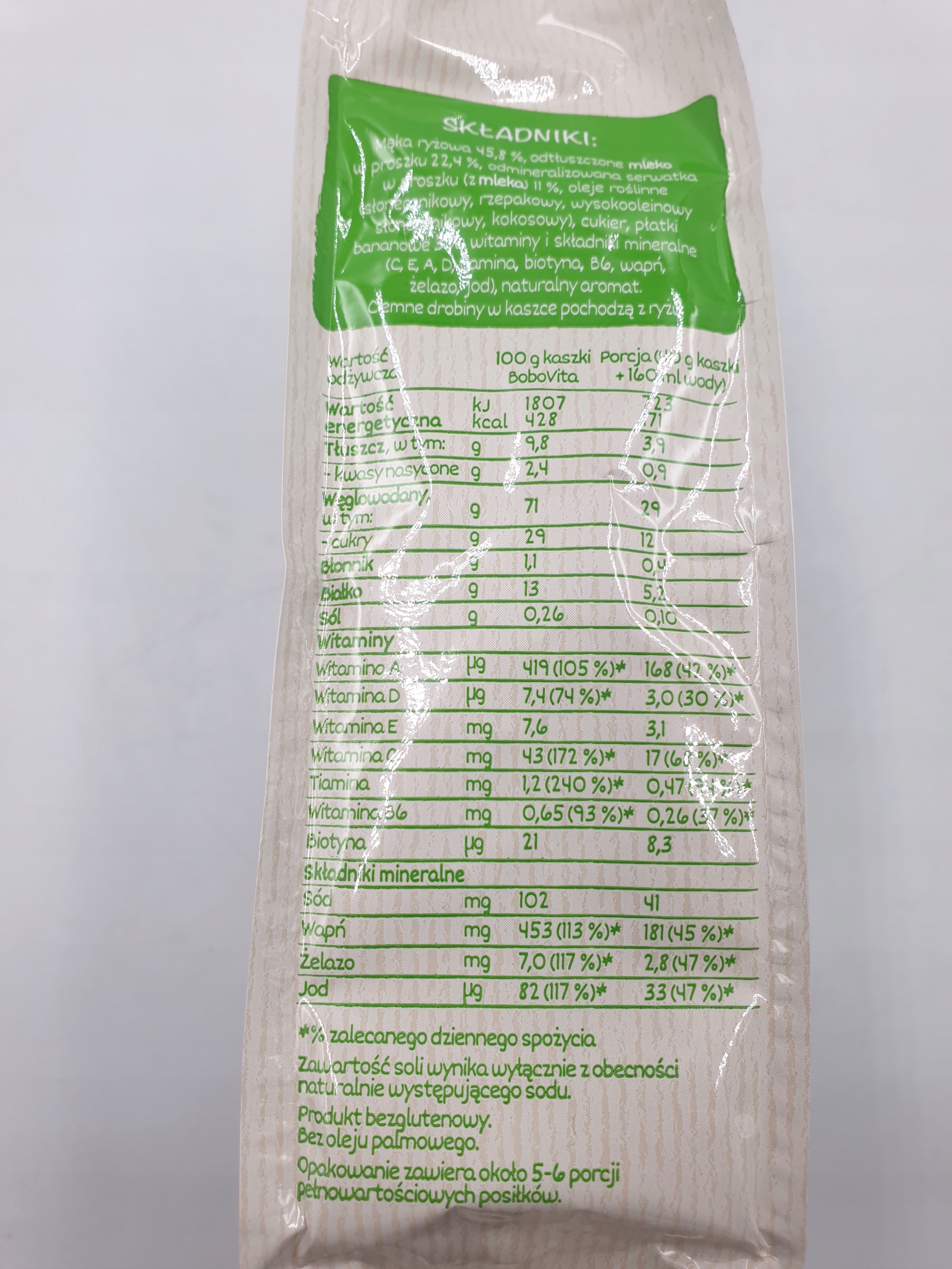 BoboVita pieninių ryžių košės bananas po 6 mėnesių 230 g