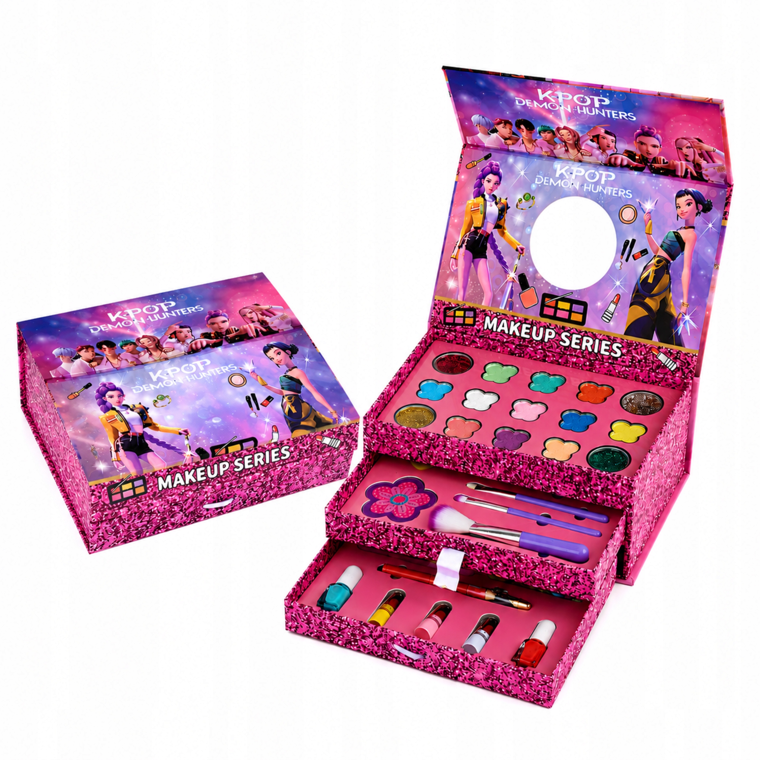MAKIAŽO RINKINYS VAIKAMS, XXL BOX K-POP DEMON HUNTERS MAKEUP SERIES
