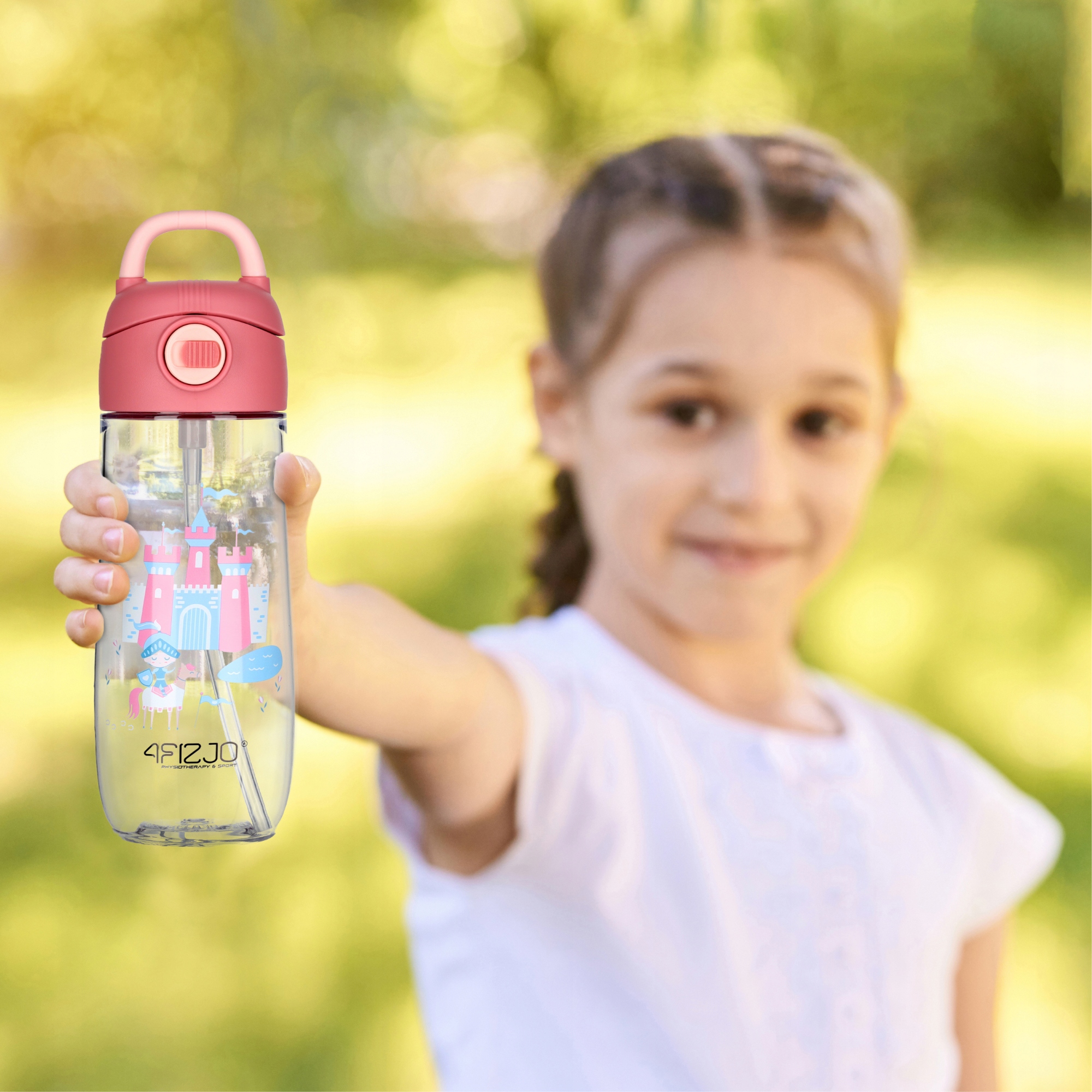 VANDENS BUTELIS VAIKŲ BUTELIŲ GĖRIMAS MOKYKLUI TRITAN SPORTS 550 ML