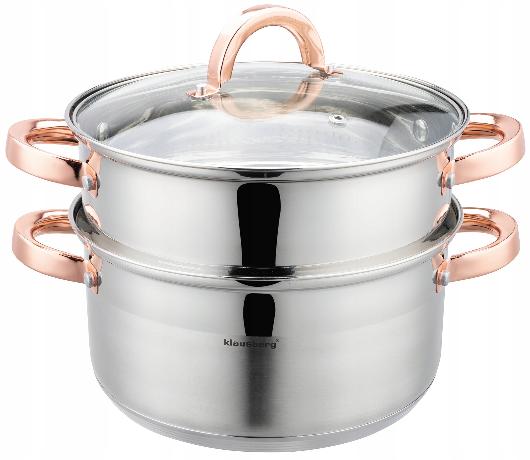 STEAMER POT 22cm indukcinis nerūdijančio plieno puodas 4L